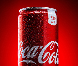 Рекламная фотосъемка и <mark>ретушь</mark> напитка «CocaCola»