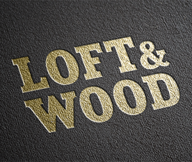 Логотип мастерской деревянной мебели «Loft & Wood»